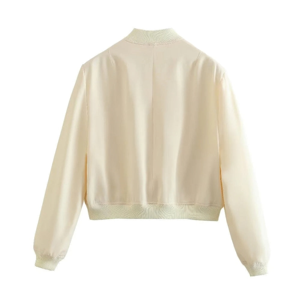 Lunvumo Dames Cropped Bomberjack Trendy en Stijlvol Jack
