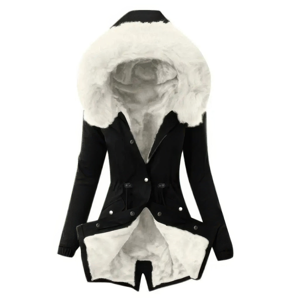 Bontjas Met Hoge Capuchon Voor Dames