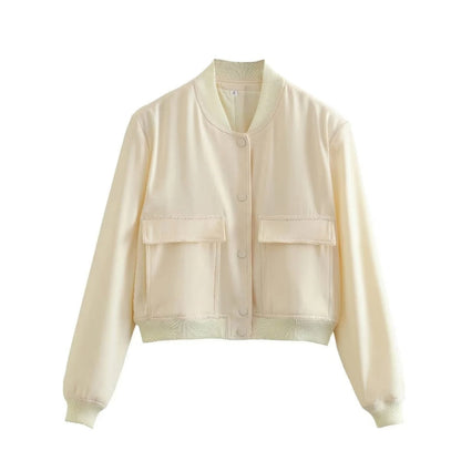 Lunvumo Dames Cropped Bomberjack Trendy en Stijlvol Jack