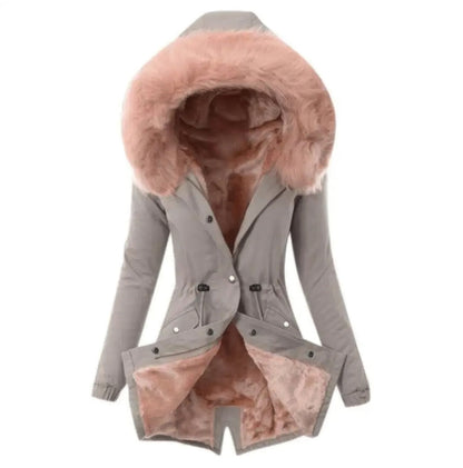 Bontjas Met Hoge Capuchon Voor Dames