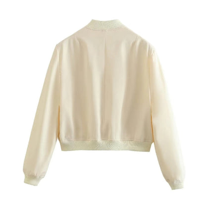 Lunvumo Dames Cropped Bomberjack Trendy en Stijlvol Jack