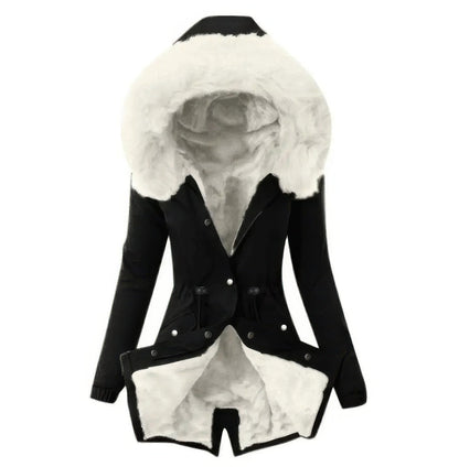 Bontjas Met Hoge Capuchon Voor Dames