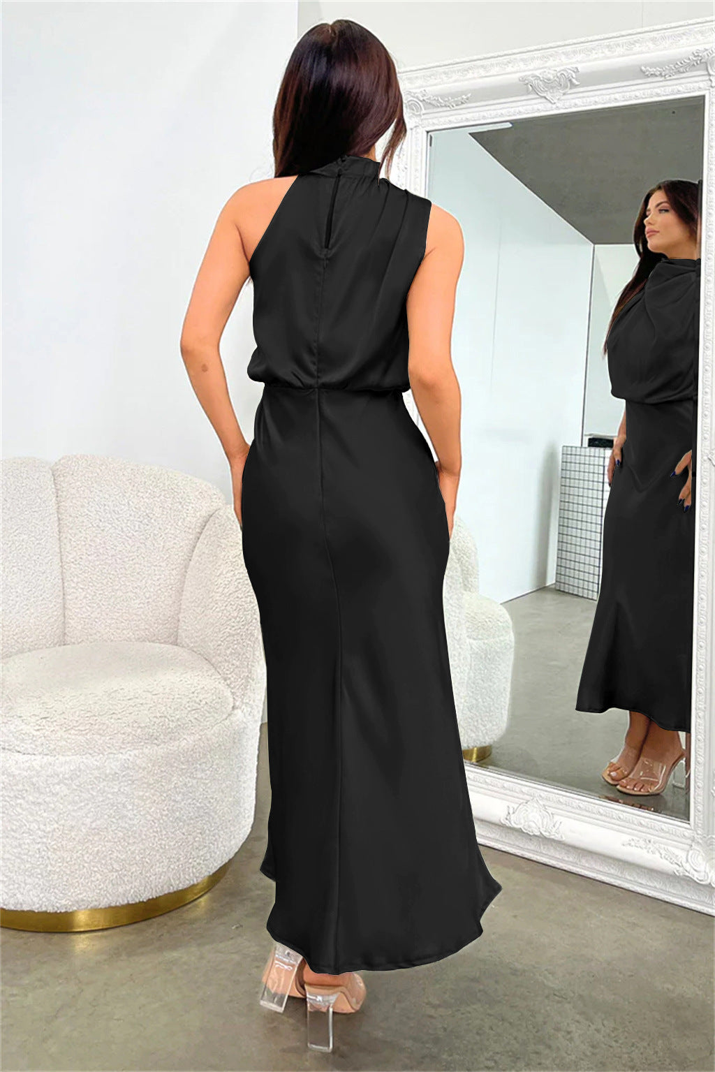 Lunvumo Tijdloze Jurk Elegante en Veelzijdige Damesjurk